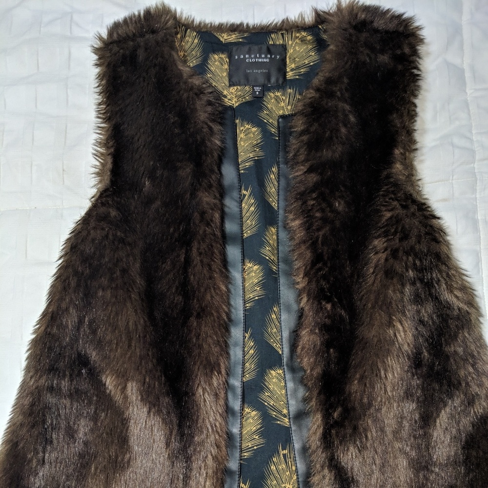 Faux fur vest
